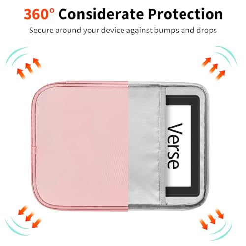 Image of HoYiXi Universal Sleeve for 7-8 inch Tablet Fire HD 8 /Fire HD 8 Plus Compatible iPad mini (6th Gen) 8.3 inch 2021, iPad mini 5 /4 /3 /2 /1, Tab A8, 7 inch-8 inch inch Android Tablet Sleeve Case-Pink