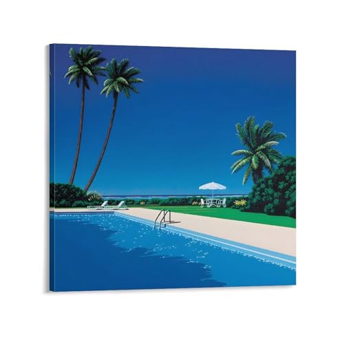 Hiroka Nagai Day poster art deco sur toile carree 60x60cm pour mur maison