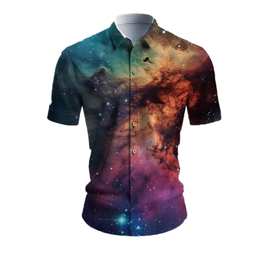 Chemise hawaïenne homme manche courte rouge respirante pour éviter la chaleur de l'été