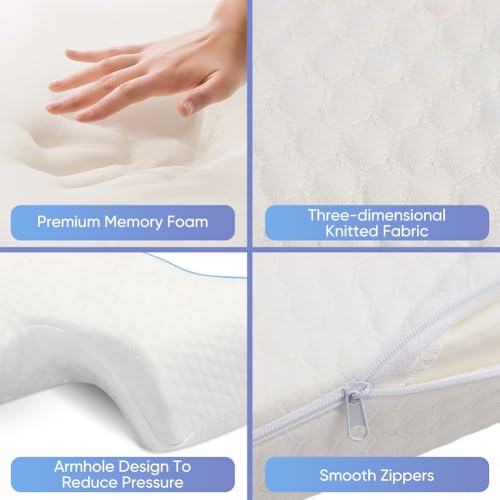 Almohada de espuma viscoelástica con orificio para brazo miniatura 3