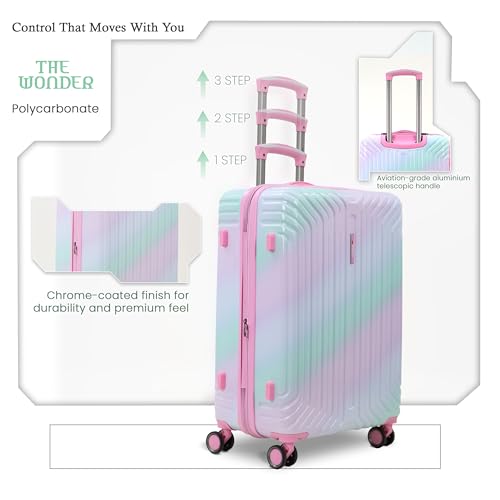 Image of AMERICAN TRAVELLER The Wonder Luggage Trolley Bags Set of 3 | TSA Type Lock | Polycarbonate Expandable Suitcase, Lightweight Durable Hard Shell, TSA Type Lock, 360 Disc Spinner Wheels