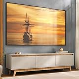 Rack para Tv até 80 Polegadas 180cm 3 Portas Retrô Multimóveis Mp1103 Off White/madeirado