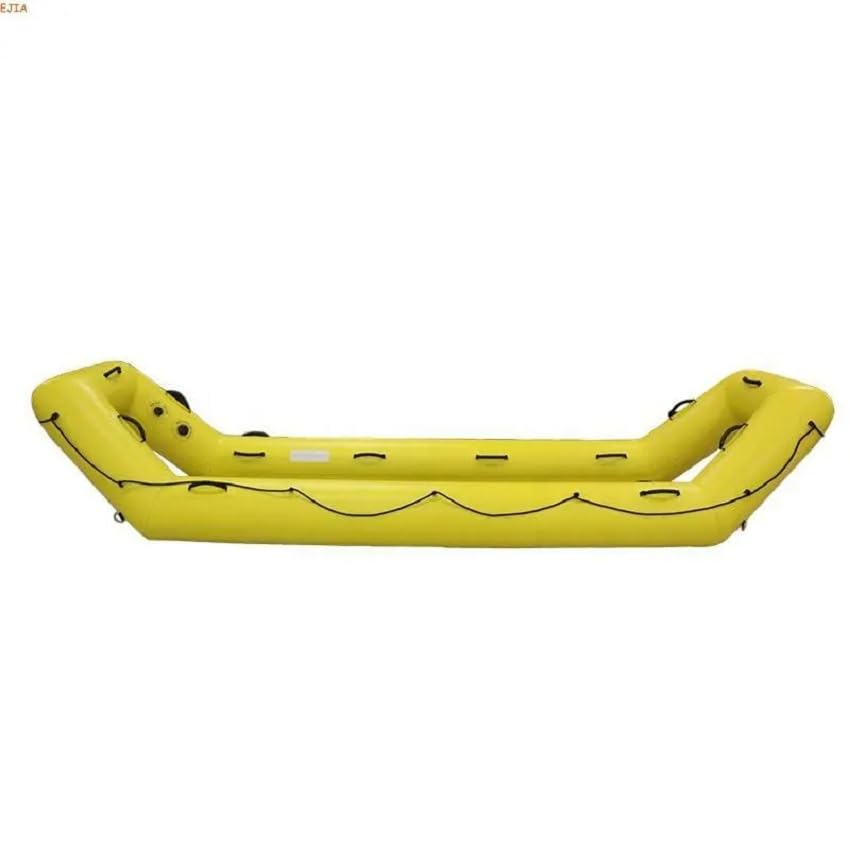 BOZHOUYUPIN Inflatable Ice Rescue Sled Inflatable Rapid Raft Water Rescue Boat Jet Ski Board, yellow