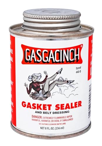 JEGS Gasgacinch | 8-Ounce Can | Made in USA | Belt Dressing | Adhesive | Built-in Dobber | Not for Use On Cylinder Head Gaskets