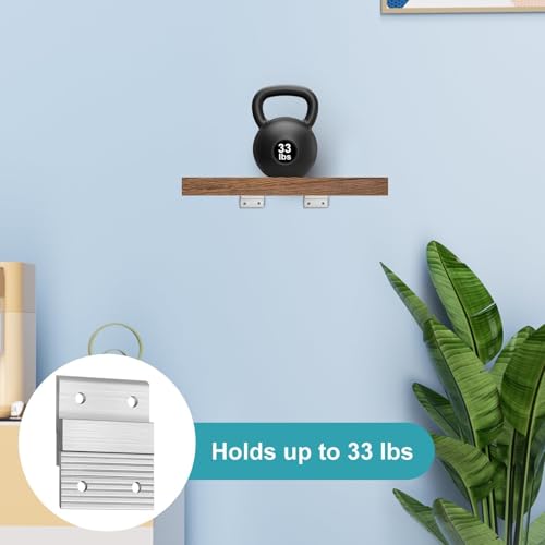 Image of EEEKit French Cleat Picture Hangers, 4 Pairs 2 Inch Aluminum Z Bar Mounting Kit, Interlocking Z Clips Wall Brackets for Hanging Mirrors, Frames, Artwork, Shelf, Whiteboard