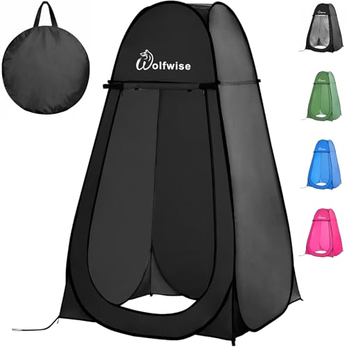 Wolfwise Pop Up Shower Tent for Camping Essentials, Portable Instant Changing Tent with Ventilation...