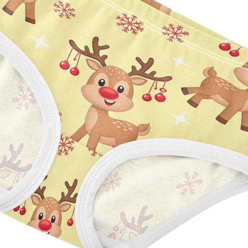 Girls Underwear Toddler 2t Cotton Panties Little Girl Pattern Briefs Undies Kids Cute Cartoon Reindeer Christmas4