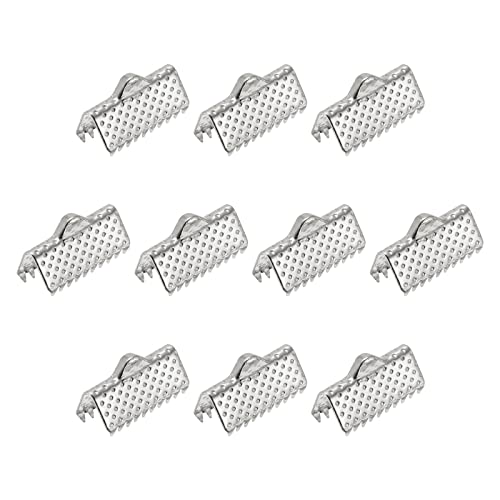 Fermoirs pour ruban 13 mm argentés à griffes assurant une fixation solide de vos bracelets