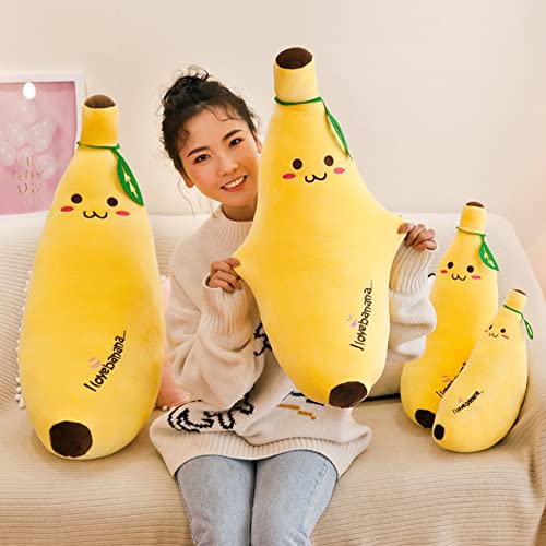 Surakey Banana Peluche Giocattolo Adorabile Cuscino Cartone Animato Banana Giocattolo Lungo Banana Cuscino Cuscino Bambola Peluche Regalo per Bambini Ragazzo e Ragazza Regalo di Compleanno 35 cm