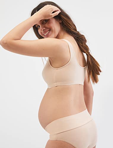 Motherhood Maternity Women's Wrap Front Nursing Sleep Bra, Nude,Medium - Image 5