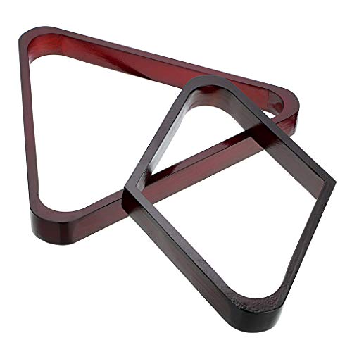 OwnMy Set of 2 Wooden Billiard Ball Rack Set, Vintage Solid Wood Billiard 8-Ball Triangle Rack & 9-Ball Diamond Rack Table Pool Ball Racks - Image 4