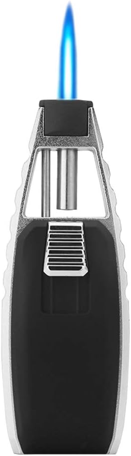 Jet Torch Lighter Windproof Blue Flame Lighter, Flame Adjustable and Butane Refillable (Gas Not Included)