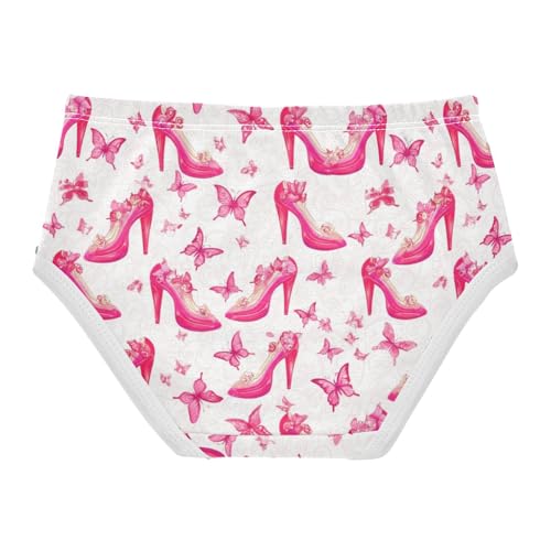 Joisal Cartoon Toddler Underwear Floral 2t Cotton Little Girl Panties High Heeled Shoes Butterfly Pink Briefs Underpants2