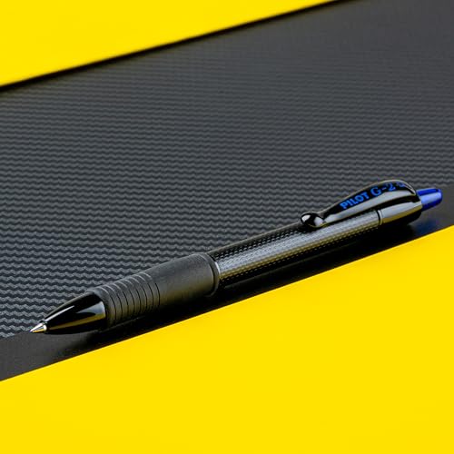 Stylos gel Pilot G2 Edge bleus 0,7 mm : pack de 8 rollers à pointe fine de qualité supérieure