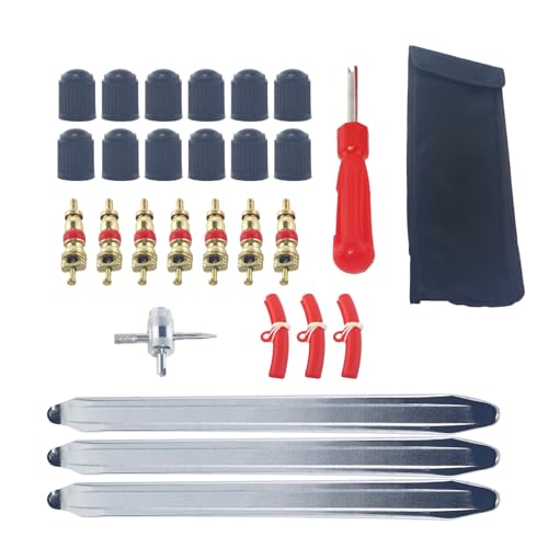 CNCYEAH Palanca de montaje de neumáticos, palanca de montaje de neumáticos de 30 cm, herramienta de montaje de neumáticos, cuchara de montaje, palanca con 3 protectores de llantas, dispositivo de