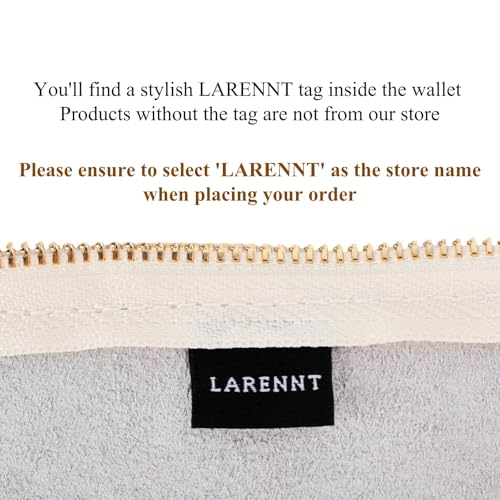 Image of Full Grain Leather Coin Purse with Key Chain - Small Change Purse Keychain Card Holder Keychain Pouch Small Keychain Wallet for Women and Men (Creamy-white), LA-2312