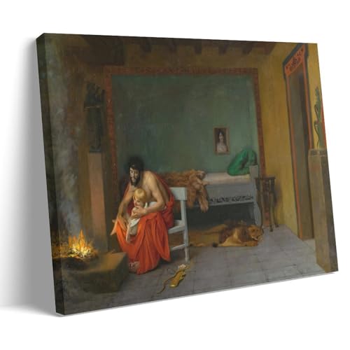 Jean-Leon Gerome Poster sur toile déco murale salon tableau 30x45cm mythologie