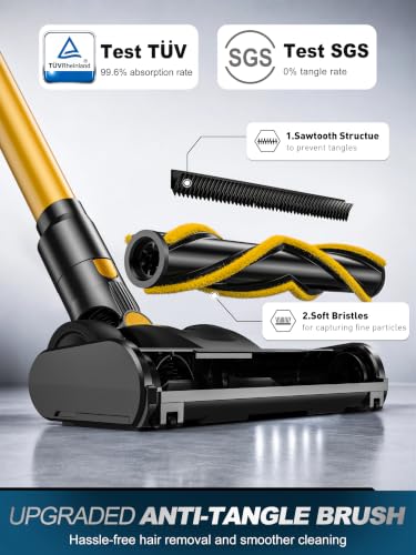 Image of Cordless Vacuum Cleaner, 600W /58KPa /60Mins Self-Standing Stick Vacuum