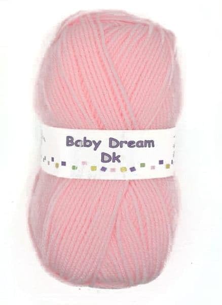 WoolCraft Baby Dream DK Knitting & Crochet Yarn, Beautifully Soft Baby Yarn Available in 9 Pastel Shades, 100% Acrylic, 300 Metres, 100g Balls, Pack of 5, Baby Pink