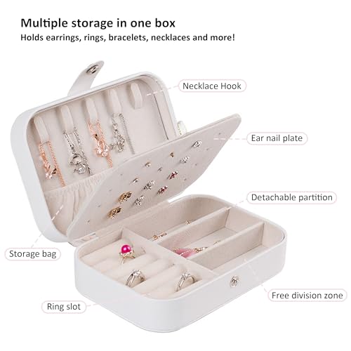 Image of PRIMIT Personalized Jewelry Box for Women & Girls - Travel Jewelry Organizer with Custom Name & Floral Design, Bridesmaid, Wedding, Anniversary (Floral Woman)