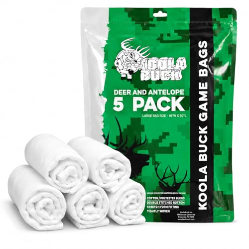 Koola Buck Game Bags Hunting | 5 Pack Deer Game Bags | Game Bags Deer | Breathable & Stretchable Meat Bags | Hunting Gear Accessories, Equipment & Essentials | Deer, Elk & Moose