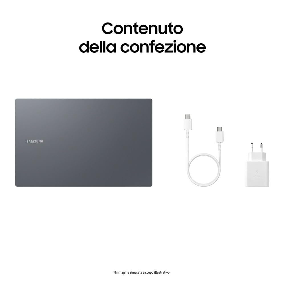 Samsung Galaxy Book4, 3 anni di garanzia, Processore Intel Core 5, 16GB RAM, 512GB, Laptop 15.6" LED IPS Full HD, Windows 11 Home, Gray [Versione Italiana]