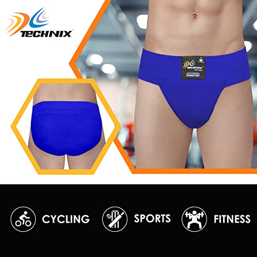Technix Men's Breathable Cotton Athletic Supporters Cross fit Gym and Fitness for Cricket, Football, Hockey, Athletics, Badminton Lawn Tennis & Any Other Sports (Large, Blue) 4 41DUiThsVqL
