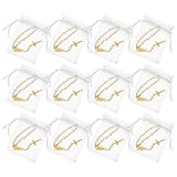 NTALJC 12 Sets Mini-Perlen-Rosenkranz-Armbänder mit Kreuz, 7 x 9 cm, religiöse Gebetsperlen für katholische Zeremonien, Taufe, Tauf-Handgelenkschmuck für Frauen und Männer
