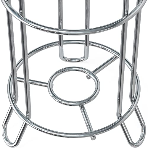 Simplehouseware Bathroom Toilet Tissue Paper Roll Storage Holder Stand, Chrome Finish #TOP3