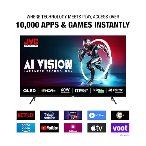 Image of JVC 140 cm (55 inches) AI Vision Series QLED Google TV LT-55NQ7165C (Black)
