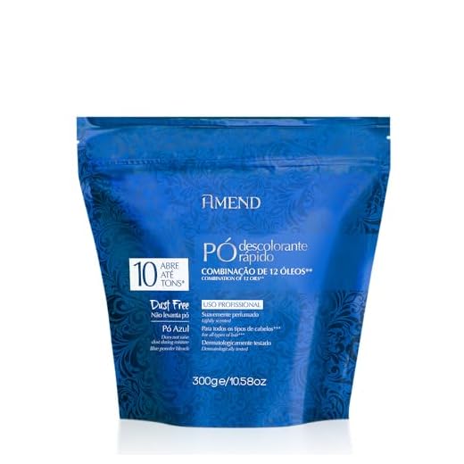 Pó Descolorante Amend Com Combinação De 12 Óleos, 300g, Abre Até 10 Tons*, descoloração, clareamento total, mechas, reflexos, ballaya-gens e luzes