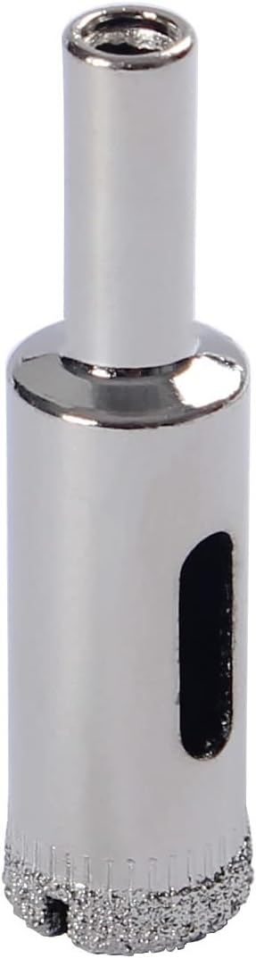 Drilax Diamond Drill Bit 12 mm Ceramic Porcelain Tile Glass Bottle Granite Hole Saw 1.2 cm, silver, 1/2 inch