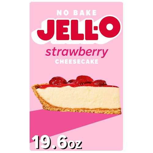 JELL-O Strawberry No Bake Cheesecake Dessert Kit (19.6 oz Box)