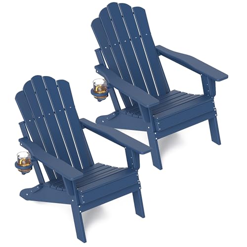 FOOWIN HDPE Adjustable Adirondack Chairs Set of 2