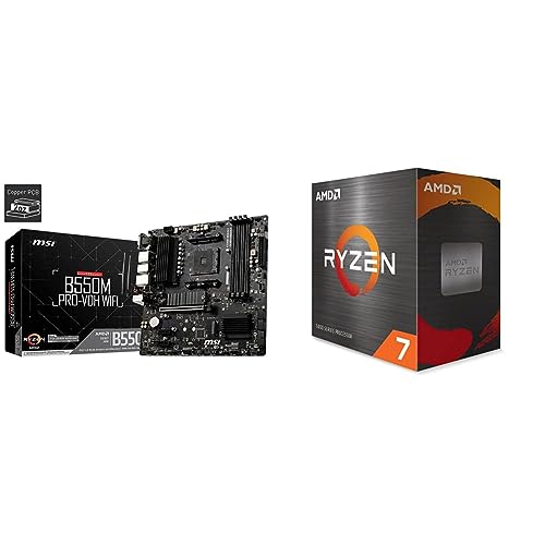MSI B550M PRO-VDH WIFI }U[{[h MicroATX [AMD B550 `bvZbg] MB5033+AMD Ryzen 7 5700X, without cooler 3.4GHz 8RA / 16Xbh 36MB 65W