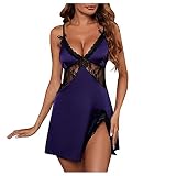 Aukbays sexy Dessous Damen für sexy, Frauen durchsichtiges Netz Durchsichtige Langarm-Crop-Tops Casual Clubwear Minikleid
