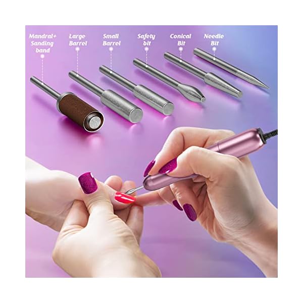 Elektrische Nagelfräser, Guiseapue Geschenke für Frauen, Mama, Freundin, Elektrische Nagelfeile Profi Nagelfräser für… – Bild 4