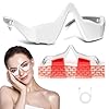 Under Eye Light Therapy Glasses, 2 Modes Light Therapy, Beauty Device with Eye Massage for Relieve Eye Fatigue, Eye Bags, Dark Circles (White)