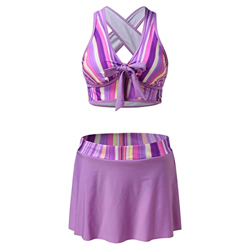 Bikini deux pièces tankini violet taille M : la solution confort contre les complexes - 6