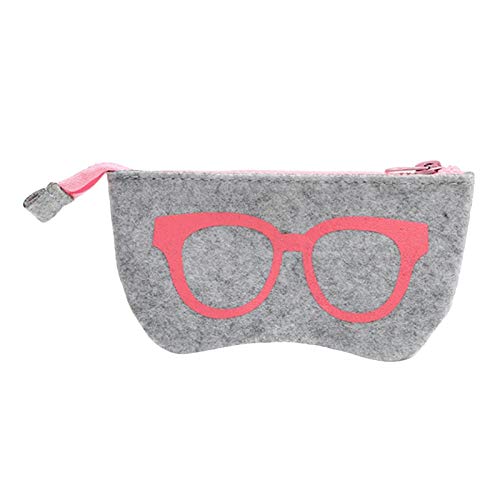 ZNQPLF Lunettes de Fermeture à Fermeture à glissière Molle Portable Lunettes de Soleil zippées Lunettes Lunettes Lunettes Soft Zip Lunettes Cas 265 (Color : Pink) Cover