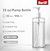 Bar5F Pump Bottle 32-Ounce 1-Liter Empty for Shampoo Conditioner Body Wash Lotion BPA-Free Crystal-Clear (Pack of 1)