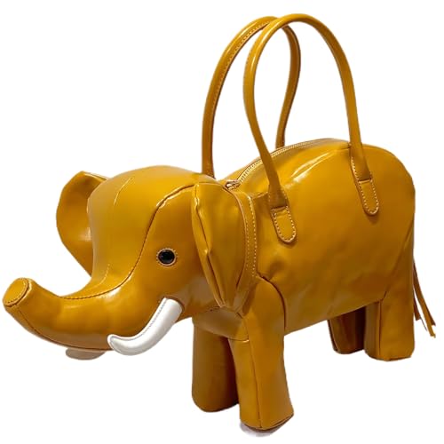 Image of Women PU Leather Unique Novelty 3D Elephant Shaped Handbag Purse Crossbody Shoulder Bag