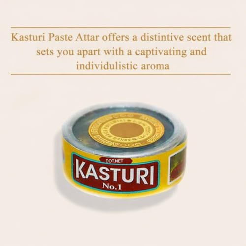 Image of Kasturi No.1 Musk Attar Cream 20g, Alcohol-Free Solid Perfume Balm for Men & Women, Concentrated Musk Ittar with Long-Lasting Fragrance, 2