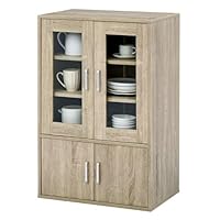 Amazon｜ぼん家具 食器棚 ロ―タイプ 木製 幅60×奥行40.9×高さ90cm