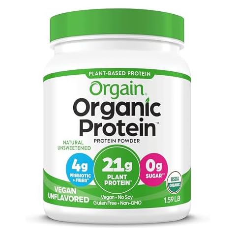 Orgain Organic Unflavored Vegan Protein Powder Cover