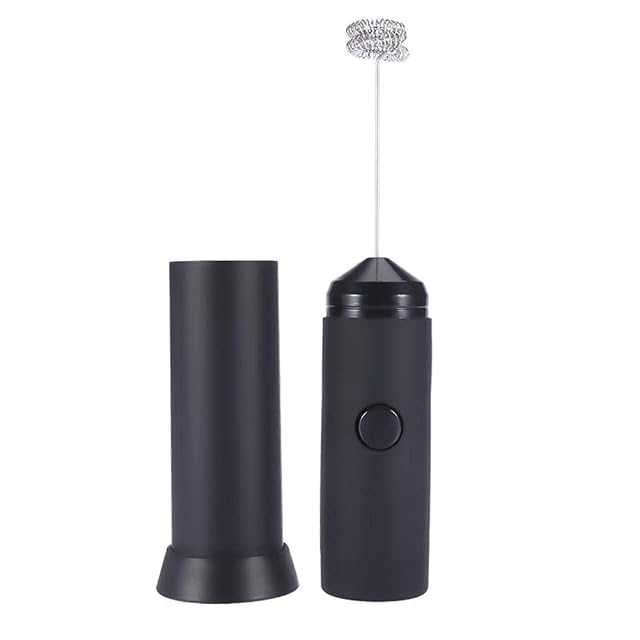Electric Hand Mixer Stainless Steel Egg Whisk Multi-Purpose Rotatable Angle Hand Blender Stick Mixer for Coffee Kitchen black