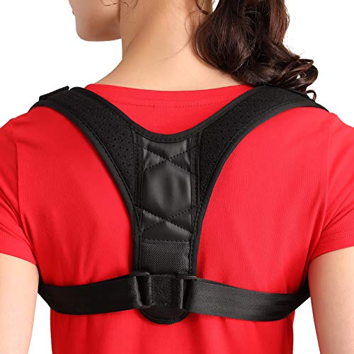 JOBYNA Posture Corrector for Men and Women, Adjustable Upper Back Brace for Clavicle Support, Back Straightener and Providing Pain Relief from Neck, Back and Shoulder