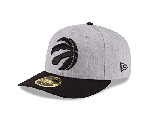 New Era NBA Toronto Raptors Men's Low Profile 59FIFTY Fitted Cap, 7.125, Heather Gray