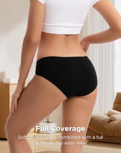 Image of INNERSY Women's Cotton Underwear Low Rise Hipster Panties 6-Pack