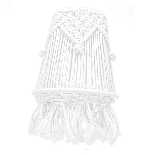 SHINEOFI Paralume Intrecciato in Corda Di Cotone Boho, Copertura Ombreggiante Decorativa Per Lampada Da Soffitto e Da Tavolo, Stile Rustico Per Casa, Camera Da Letto e Hotel